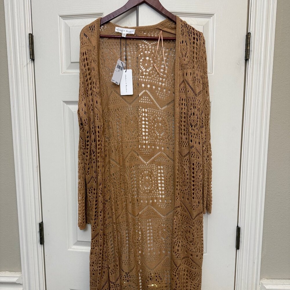 Open knit cardigan size large
